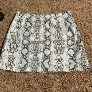 Blue and white snake skin skirt